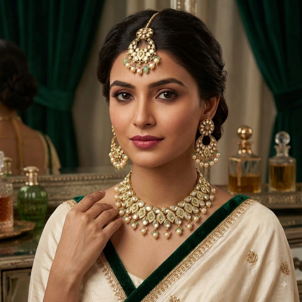 KUNDAN SHORT NECKLACE