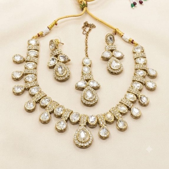 MEHNDI PALETING KUNDAN NECKLACE