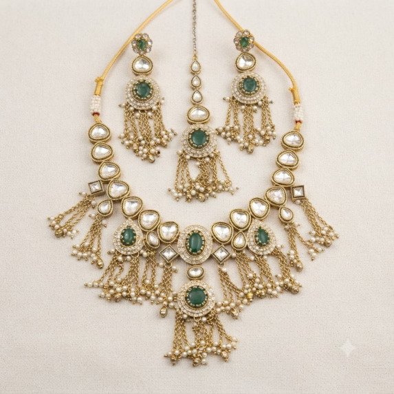 MEHNDI PALETING KUNDAN NECKLACE
