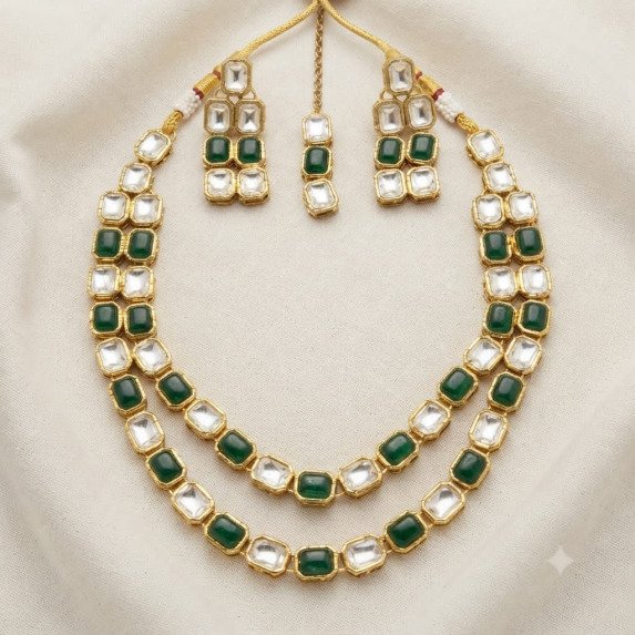 MEHNDI PALETING KUNDAN NECKLACE